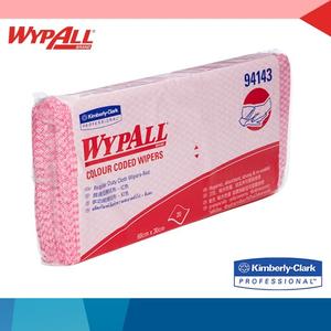 [EZM.1341408] WYPALL 94143 Color Code Wipers Regular Duty Single RED 60x30cm PerPack