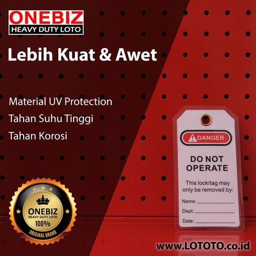 [EZM.1341504] ONEBIZ Tags Do Not Operate Safety Tag OB 14-BDP02W Made from PVC