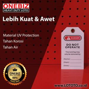 [EZM.1341505] ONEBIZ Tags Do Not Operate Safety Tag OB 14-BDP02 Made from PVC w/o plastic seal