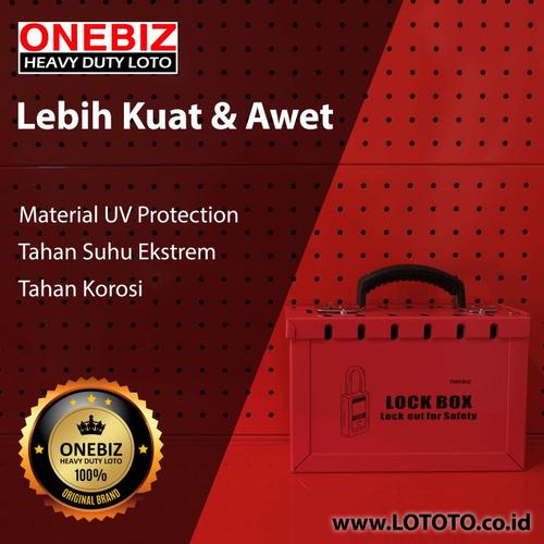 [EZM.1341565] ONEBIZ Lockout Kit Portable Steel Safety Lockout Kit OB 14-BDX01 LOCKOUT STATION