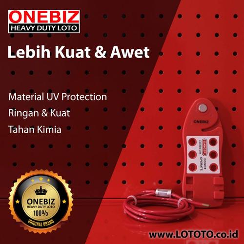 [EZM.1341576] ONEBIZ Economic Cable Lockout OB 14-BDL21 Stainless Steel Cable Dia. 4mm Length 2m