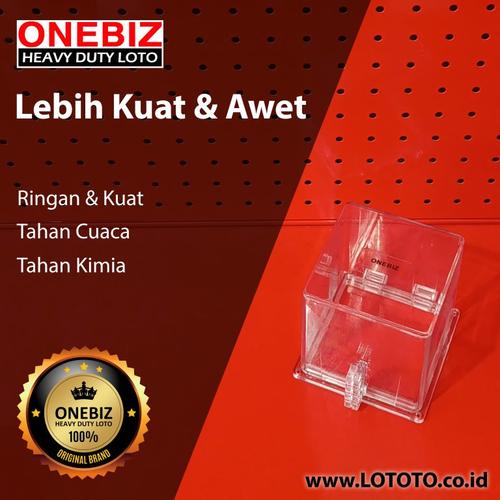 [EZM.1341600] ONEBIZ Emergency Stop Lockout OB 14-BDD60-5 Base Inner Size 84x84mm Inner H 100.5mm Base Size 104x104mm Outer H 103mm