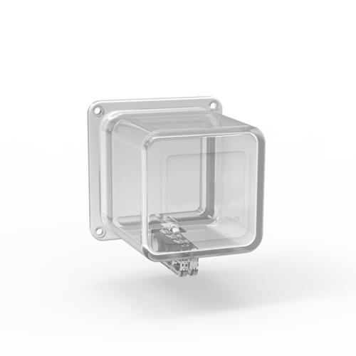 [EZM.1341602] ONEBIZ Emergency Stop Lockout OB 14-BDD60-3 Base Inner Size 50x50mm Inner H 60mm Base Size 66.5×66.5mm Outer H 63mm