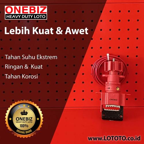 [EZM.1341638] ONEBIZ Universal Valve Lockout OB 14-BDF33X Studdle Height 120mm Cable 3.2mm D*2.4mL Suitable For Handle Witdth ≤2.3cm Handle Thickness ≤1.4cm