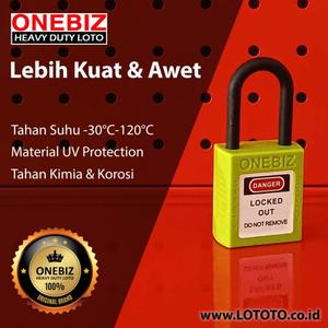 [EZM.1341768] ONEBIZ Compact Safety Electrical Padlock Green OB 14-BDG14U Thermoplastic Safety Padlock