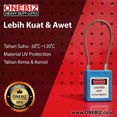[EZM.1341790] ONEBIZ Stainless Steel Shackle Safety Padlock OB 14-BDG43 CABLE SAFETY PADLOCK