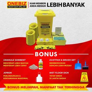 [EZM.1342105] Penyerap Cairan Kimia 63 Gallon Chemical Spill Kit 240 Liter