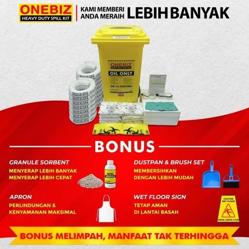 [EZM.1342196] Spill Kit Industri Penyerap Cairan Minyak 240 Liter 63 Gallon