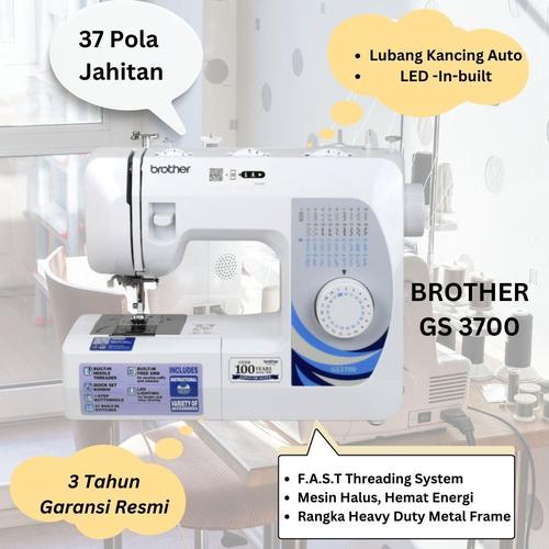 [EZM.1350053] Mesin Jahit Brother GS3700 / GS 3700 Sewing Mate Portable Multifungsi