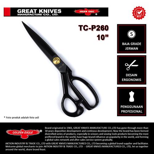 [EZM.1350320] Gunting Potong Bahan Kain Golden Eagle 10inch TC-P260 - Tailor Scissor