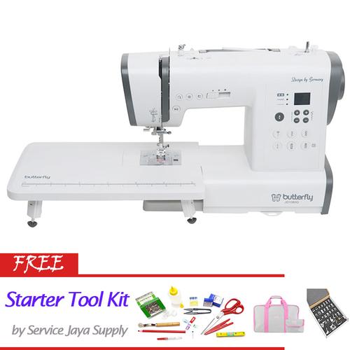 [EZM.1350428] BUTTERFLY JD 1080Q Mesin Jahit Computerised Portable