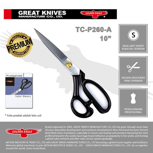 [EZM.1350861] Gunting Potong Bahan Kain Professional Golden Eagle 10 inch TC-P260-A