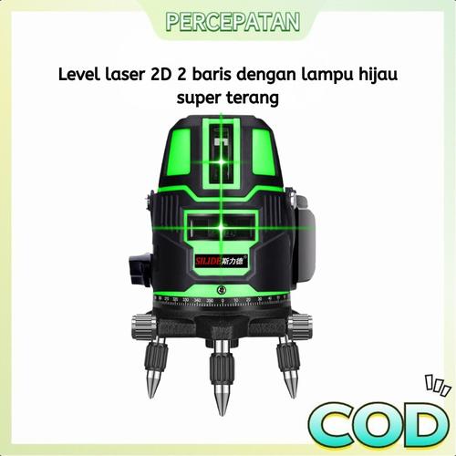 [EZM.1370006] 【Penawaran khusus】2/5 Line 6 Poin Tingkat Laser kuat Cahaya 360 ° Rotary Vertikal Horizontal Laser Jalur Tripod luar ruangan Alat ukur - Alat ukur level