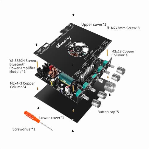 [EZM.1370073] YS-S350H Dengan APP Digital Power Amplifier Board Modul 220W * 2 350W Subwoofer Card 2.1 Channel Stereo Sound Adaptor - YS-S350H