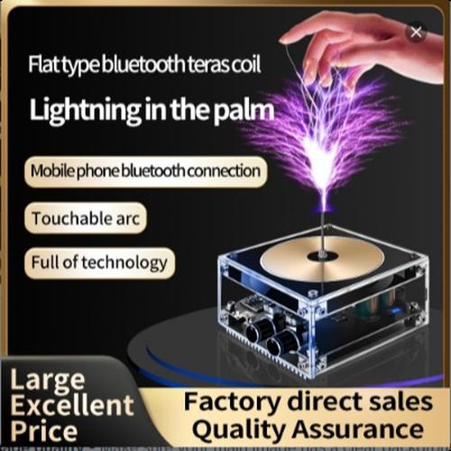 [EZM.1370119] 【Indonesia】Tesla Coil Music Long Arc Dan Black Music Dual Mode Palm Flash Bluetooth Flash Panjang 10CM Science Lampu Neon Car - Petir di Telapak Tangan