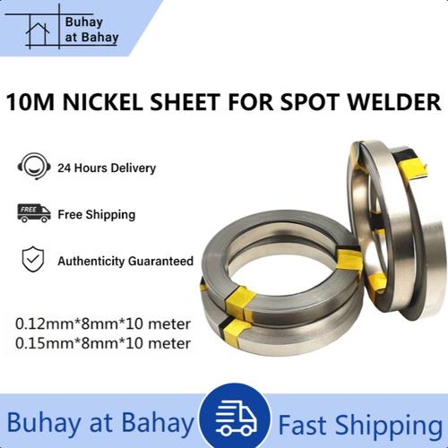 [EZM.1370129] 【Penawaran khusus】 10m Nikel Sheet Spot Welder 18650 Baterai Lithium Ion Pelat Lembaran Nikel Strip Baja Berlapis Nikel - Gulungan lembaran nikel(0.15*8mm*10m)