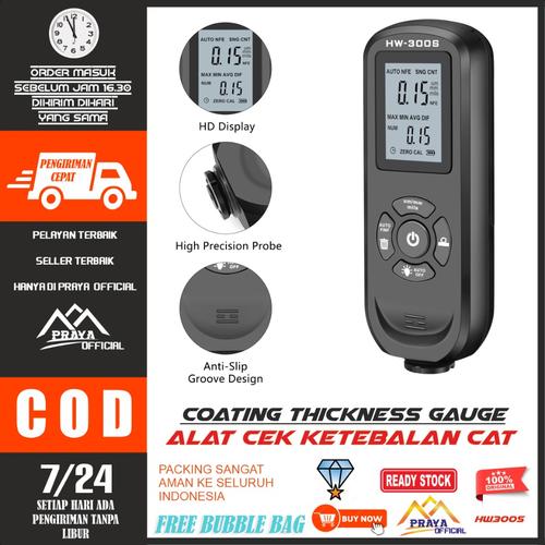 [EZM.1370137] 【Indonesia】Digital Handheld Meter HW-300S Coating Thickness Gauge Car Paint 0.01mm - HW-300S