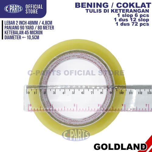[EZM.1250012] LAKBAN 48MM x 90 YARD GOLDLAND Asli / LAKBAN BENING COKLAT - Coklat