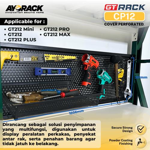 [EZO.8800003] CP12 COVER PERFORATED GT RACK 120CM - DISPLAY PERALATAN SERBAGUNA PEMBATAS ANTAR RAK GUDANG - PAPAN GANTUNGAN PERKAKAS MEJA KERJA