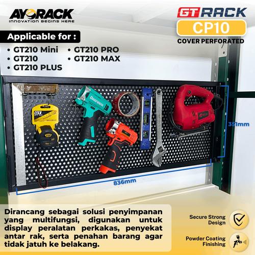 [EZO.8800004] CP10 COVER PERFORATED GT RACK 100CM - DISPLAY PERALATAN SERBAGUNA PEMBATAS ANTAR RAK GUDANG - PAPAN GANTUNGAN PERKAKAS MEJA KERJA