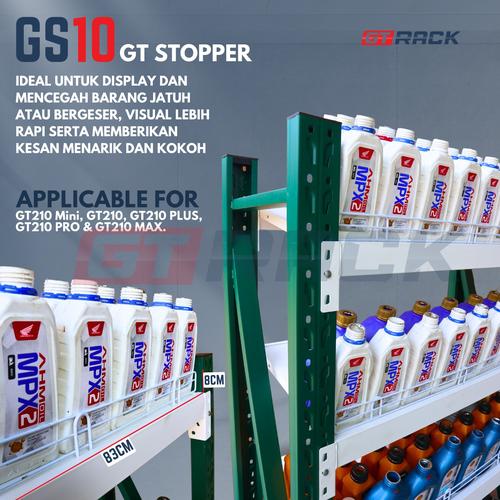[EZO.8800006] GT STOPPER GS10 GT RACK 1 METER - PAGAR PEMBATAS BESI RAK GUDANG TOKO DISPLAY MINIMARKET