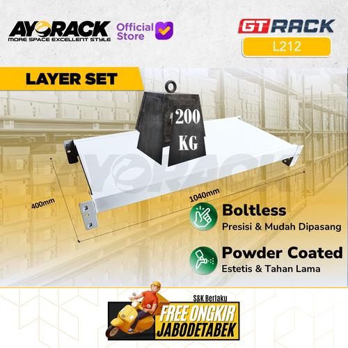 [EZO.8800012] LAYER L212 GT RACK GT212 MINI PLUS PRO MAX - AMBALAN RAK GUDANG LEBAR 40CM PANJANG 1.2 M – EXTRA SHELF WAREHOUSE RACK