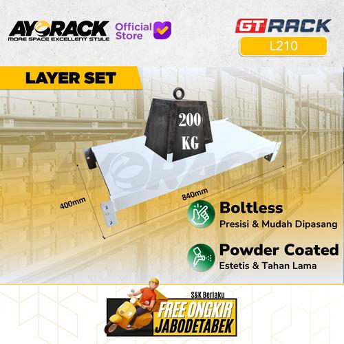 [EZO.8800013] LAYER L210 GT RACK GT210 MINI PLUS PRO MAX - AMBALAN RAK GUDANG LEBAR 40CM PANJANG 1M – EXTRA SHELF WAREHOUSE RACK