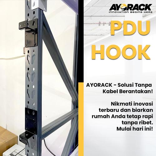 [EZO.8800041] AYORACK PDU HOOK - TEMPAT PENGAIT RACK COLOKAN LISTRIK RAK GUDANG SLOT STOP KONTAK LISTRIK