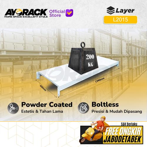 [EZO.8800092] LAYER ADDITIONAL 200KG 1.5 METER L2015 - AMBALAN BESI EXTRA RAK GUDANG AYORACK AL2