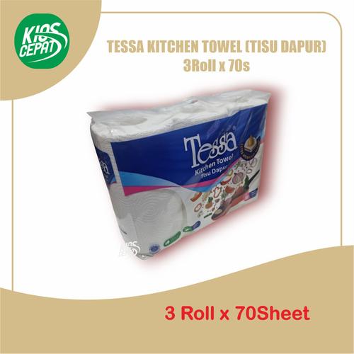 [EZM.1120037] Tissue TESSA Kitchen Towel isi 3Roll x 70s (Bisa Untuk Hand Towel)