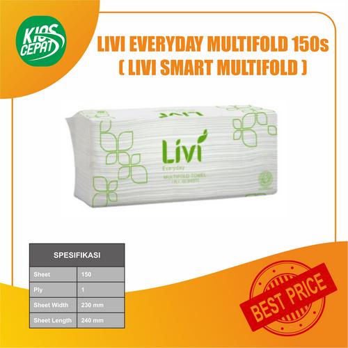 [EZM.1120103] Tissue / Tisu LIVI EVERYDAY Multifold Towel 150s (HAND TOWEL) Sheets