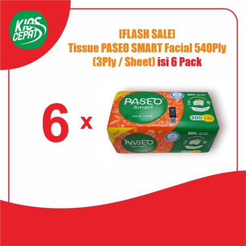 [EZM.1120104] [KEJAR DISKON] Tissue PASEO SMART Facial 540ply isi 6 Pack