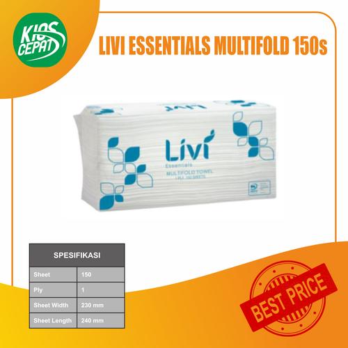 [EZM.1120305] Tissue LIVI EVO TOWEL (Essential) Multifold 150's