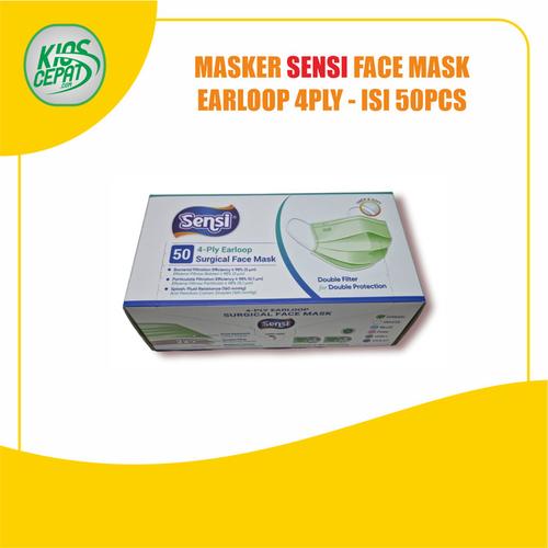 [EZM.1120339] [TC] Masker SENSI 3Ply EARLOOP (Surgical Face Mask) isi 50pcs