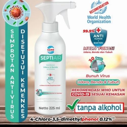 [EZM.1120404] CarePlus SeptiAir Desinfectant Anti Bacterial 225ml (Botol Besar)