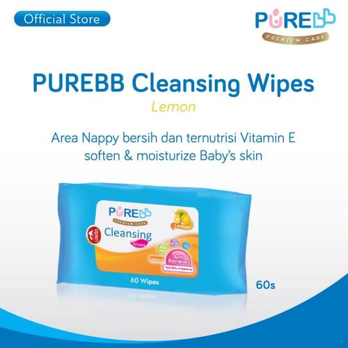 [EZM.1120429] Pure BB Cleansing Wipes Lemon 60's