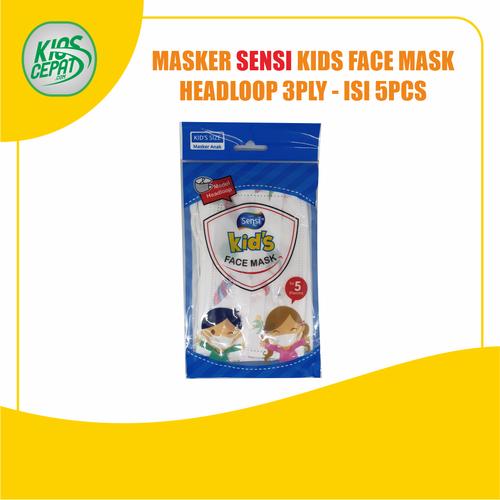 [EZM.1120447] Masker SENSI KIDS - 3Ply HEADLOOP Face Mask isi 5pcs