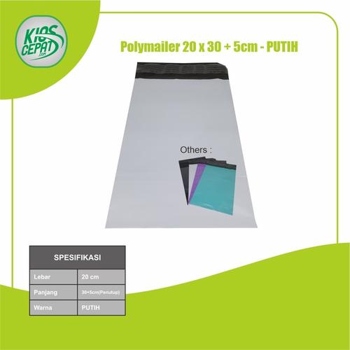 [EZM.1120471] Plastik Polymailar 20 x 30 + 5cm - Putih (Amplop Plastik Packaging)