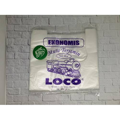 Kantong Plastik HD Loco Ekonomis Natural Ukuran 28 - Harga Murah