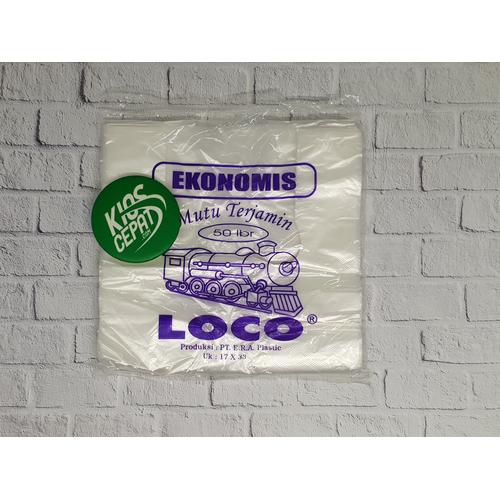 [EZM.1120494] KANTONG PLASTIK HD LOCO EKONOMIS NATURAL UK 17