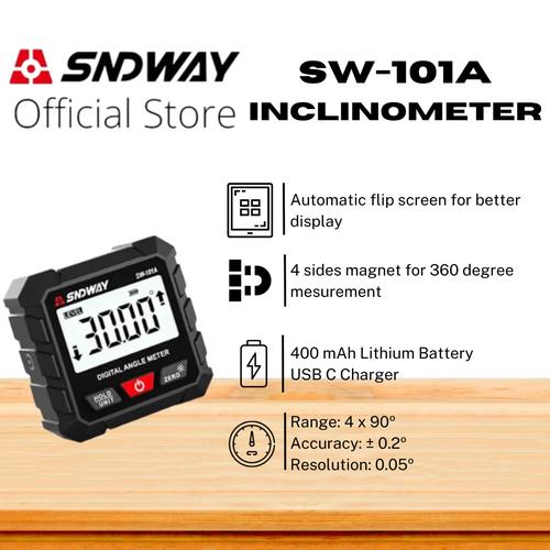[EZM.1310013] SNDWAY Digital Inclinometer Waterpas Sudut Kemiringan Magnetic SW-101A