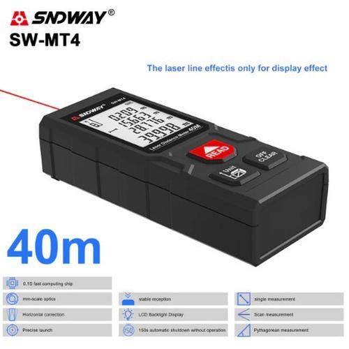 [EZM.1310019] SNDWAY Rangefinder Meteran Laser Merah 40 - 100 Meter SW-MT/MS Series - MT40