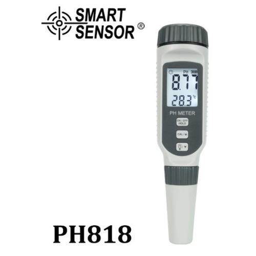 [EZM.1310041] SMART SENSOR pH Meter + Temperature Meter Portable Liquid Semi-Solid Tanah PH818/818M/818T - PH818