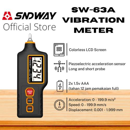 [EZM.1310046] SNDWAY Vibration Meter Digital SW-65A Pengukur Getaran - SW-63A