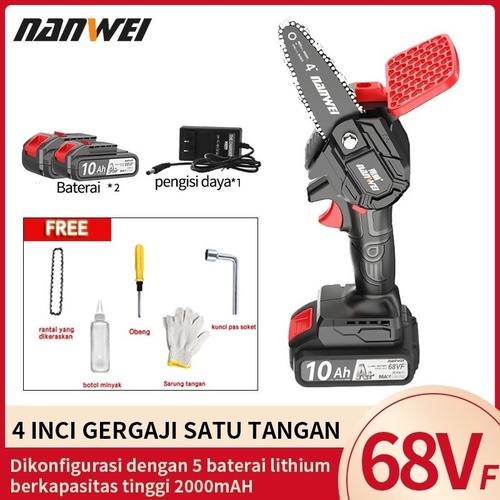 [EZR.3300014] Gergaji Listrik Rantai Elektrik Mini Portable 36 volt Gergaji Baterai Genggam Lithium Charger - 68VF dua baterai