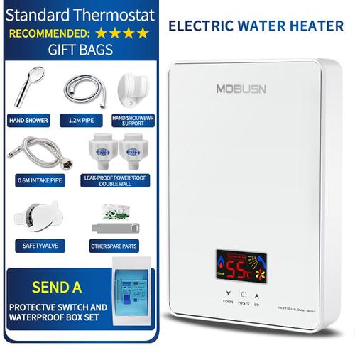 [EZR.3300025] Pemanas air listrik tanpa tangki shower air panas instan/pemanas pemanas air listrik - Tipe A- Putih