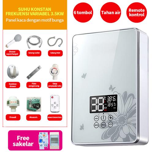 [EZR.3300029] Pemanas air listrik instan yang dipasang di dinding/Water heater Suhu Konstan/pemanas air listrik Kamar Mandi / Instan water heater - B - PutihTipe