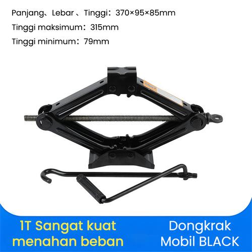 [EZR.3300080] Dongkrak mobil 1 ton / Dongkrak hitam tipe soket / Dongkrak manual tipe soket / Dongkrak mobil portabel multifungsi - 1TGunting Jack