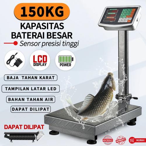 [EZR.3300124] Timbangan Elektrik150kg 200kg  300kg/Timbangan Kargo/Timbangan Produk / Timbangan Lipat Anti-Shake Digital Akurat - 150KG