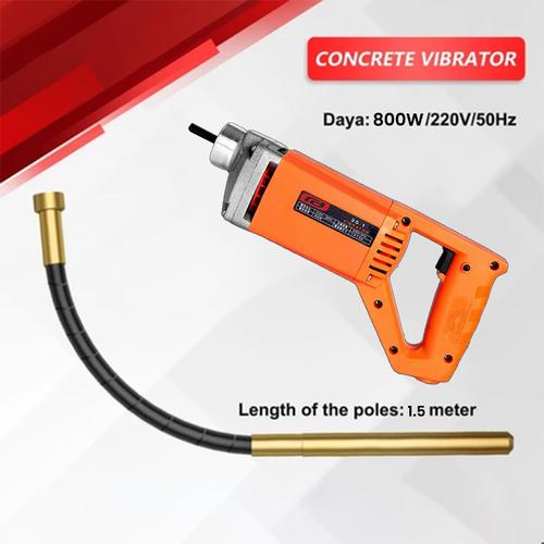 [EZR.3300129] Mesin Bor Vibrator Listrik Portable alat  Vibrator Alat Pemadat Cor Tembok Beton perata adukan cor-coran sudah - Kuning 800W